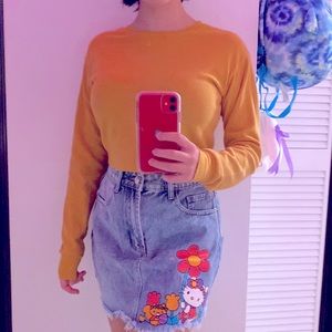 Mustard yellow crop top